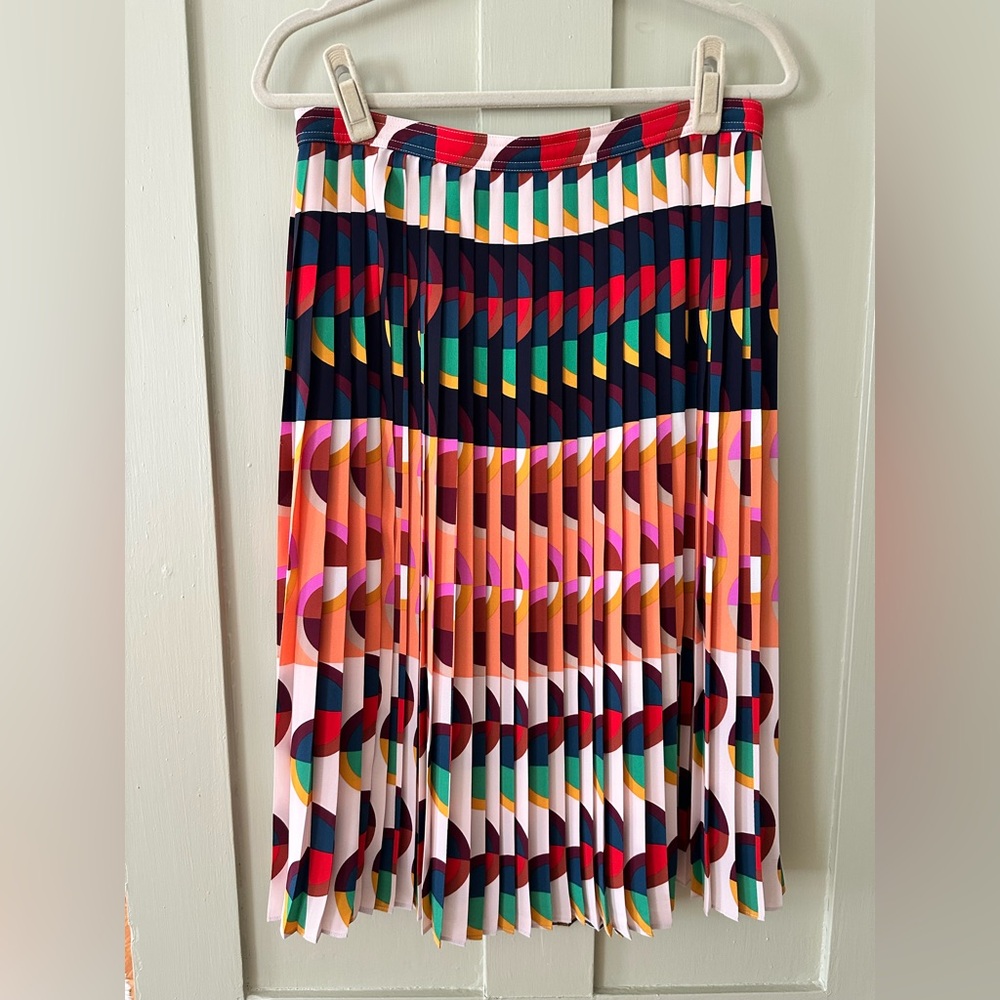 J.Crew Geometric Pleated Skirt